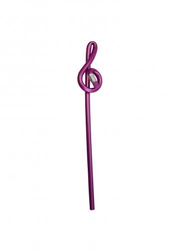 Geformte Bleistifte Violinschlssel mit Radiergummi - Farbe: lila
