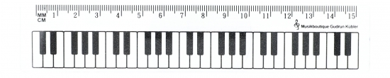 Lineale mit Notenlinien- oder Tastatur-Aufdruck, 15 cm Lnge