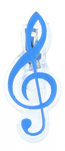 Violinschlssel-Klammern, bunt - Farbe: blau
