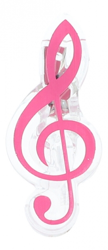 Violinschlssel-Klammern, bunt - Farbe: pink