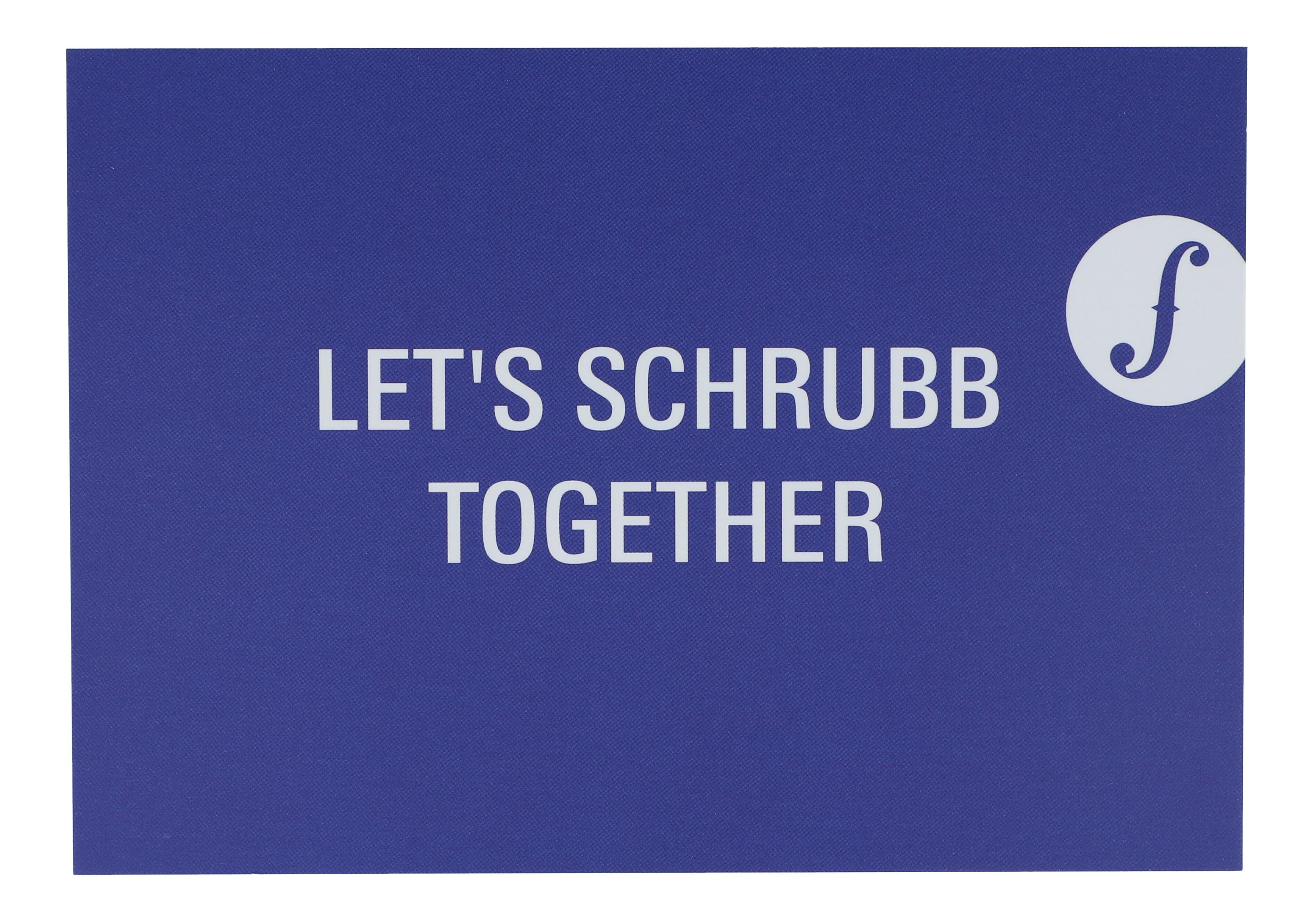 Postkarte, Let's schrubb together Postkarte, Let's schrubb together
