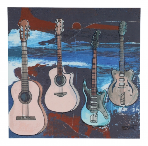 Postkarte Gitarren von Bernadette Trost