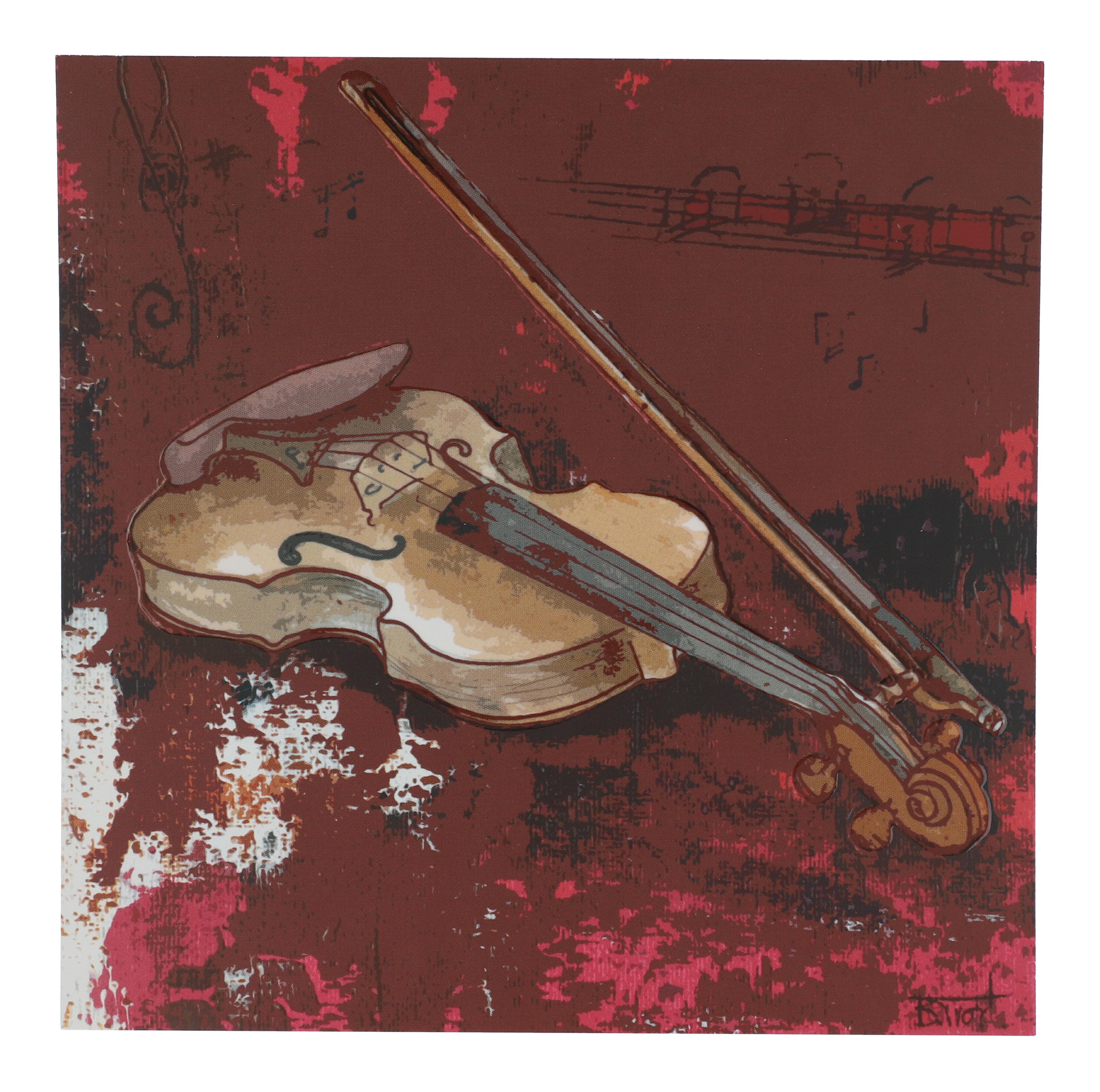 Postkarte, Violine, Bernadette Trost Postkarte, Violine, Bernadette Trost