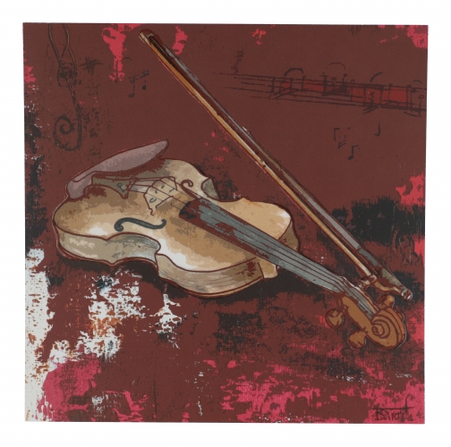 Postkarte Violine, von Bernadette Trost