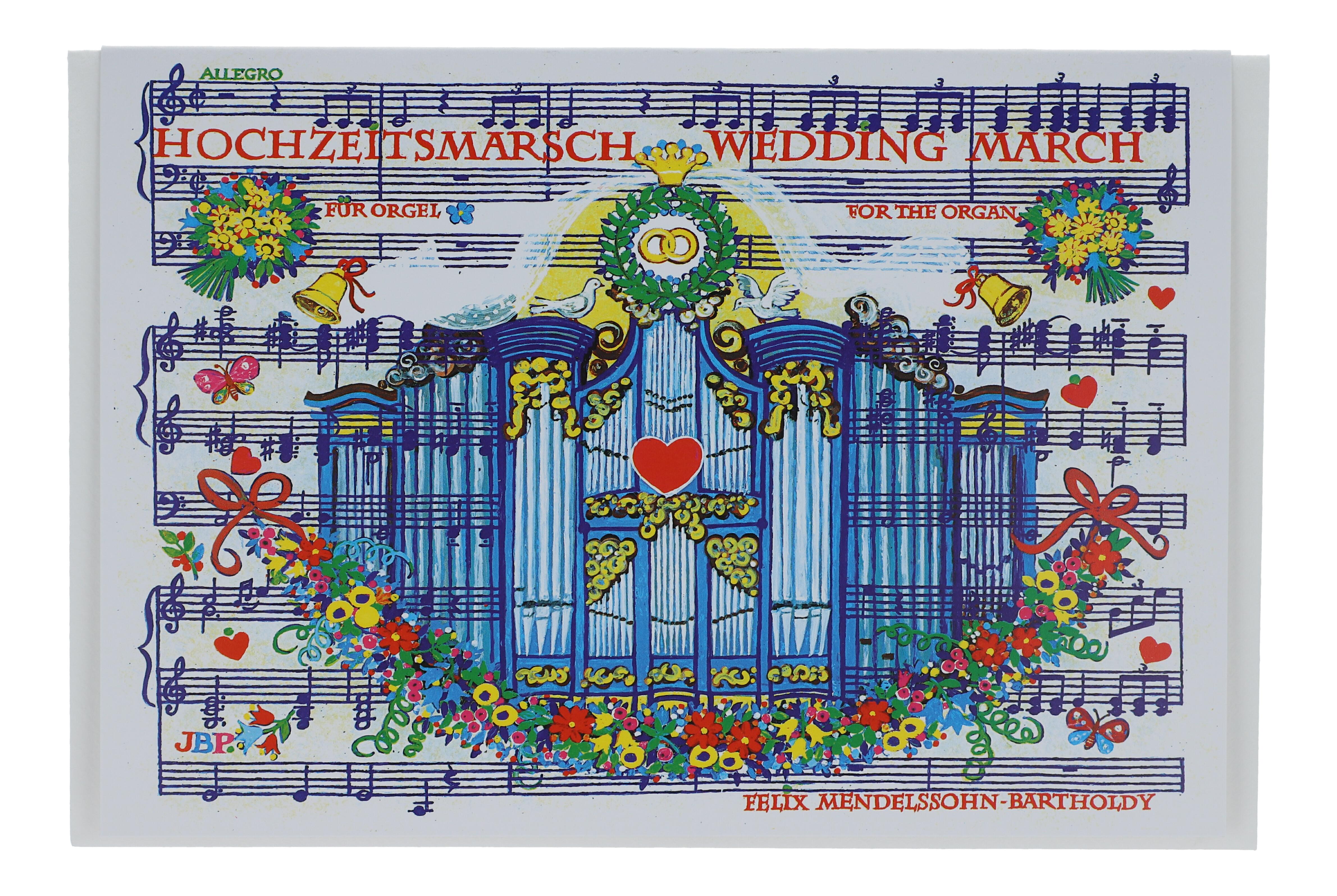 Doppelkarte, Hochzeitsmarsch Doppelkarte, Hochzeitsmarsch