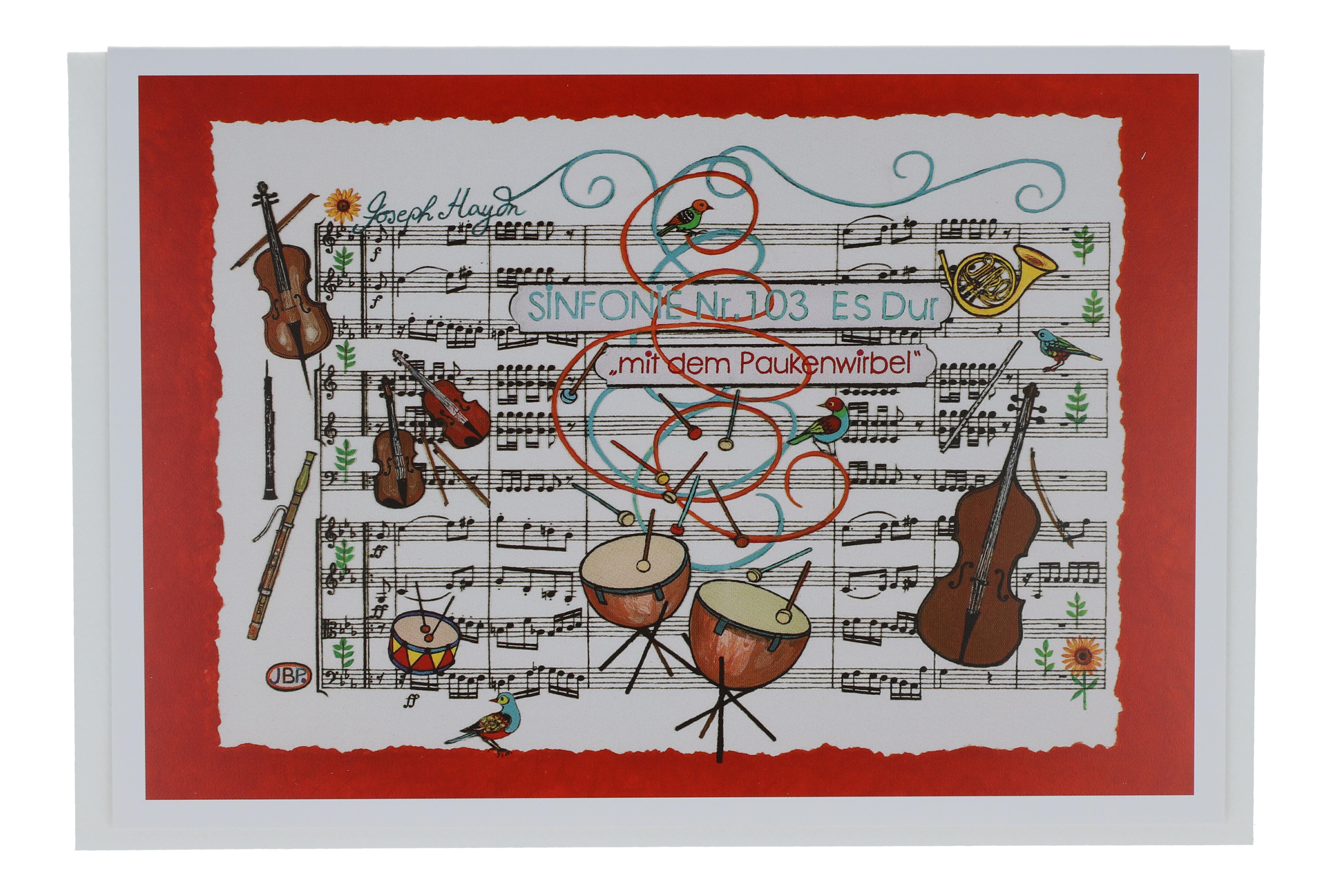 Doppelkarte, Joseph Hadydn, Sinfonie Nr. 103 Doppelkarte, Joseph Hadydn, Sinfonie Nr. 103