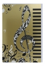 Doppelkarte Violinschlüssel gold Doppelkarte Violinschlüssel gold