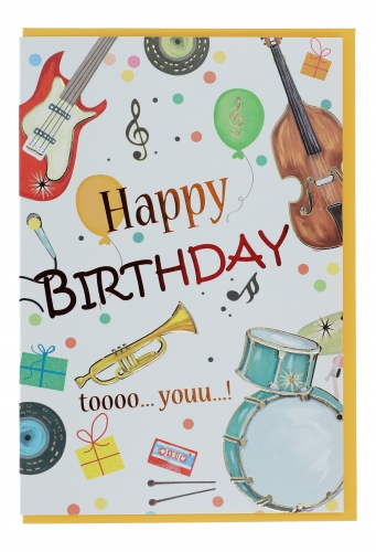 Geburtstags-Doppelkarte Happy Birthday toooo youu
