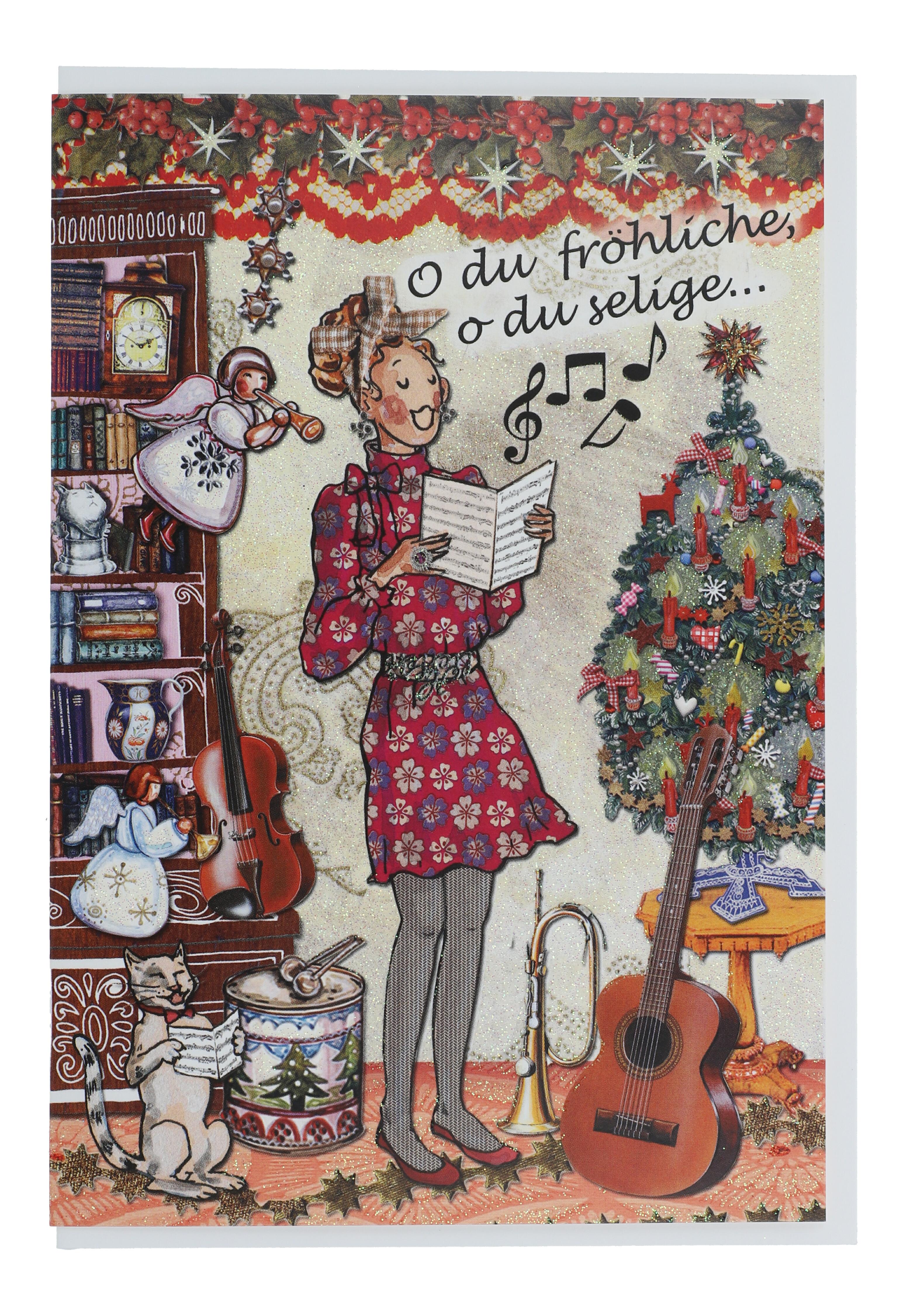 Doppelkarten, Weihnachten, Oh du Fröhliche Doppelkarten, Weihnachten, Oh du Fröhliche