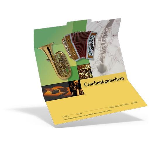 Gutscheinkarte im Wickelfalz, 4- farbig bedruckt Gutscheinkarte im Wickelfalz, 4- farbig bedruckt