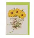 Mini-Doppelkarte Notenblatt mit Sonnenblumen