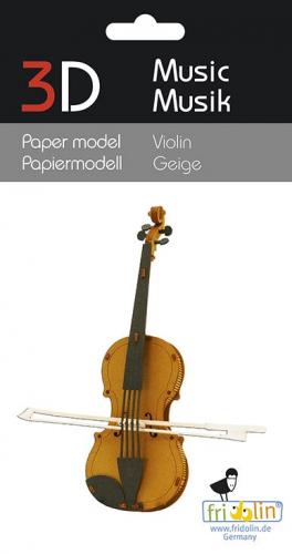 3D-Papiermodell, verschiedene Instrumente zum selbst zusammenbauen - Motiv: Violine