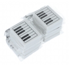 10er-Packung Radiergummi, 5 verschiedene Musik-Motive - Instrumente / Design: Keyboard