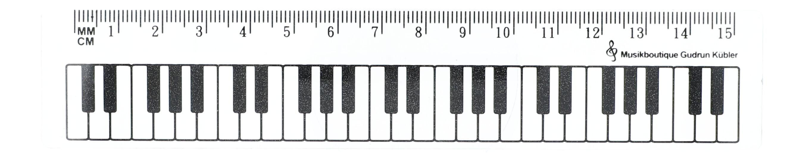 Lineale mit Notenlinien- oder Tastatur-Aufdruck, 15 cm Länge