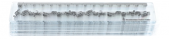 Lineale mit Notenlinien- oder Tastatur-Aufdruck, 15 cm Lnge - Design: Notenlinie