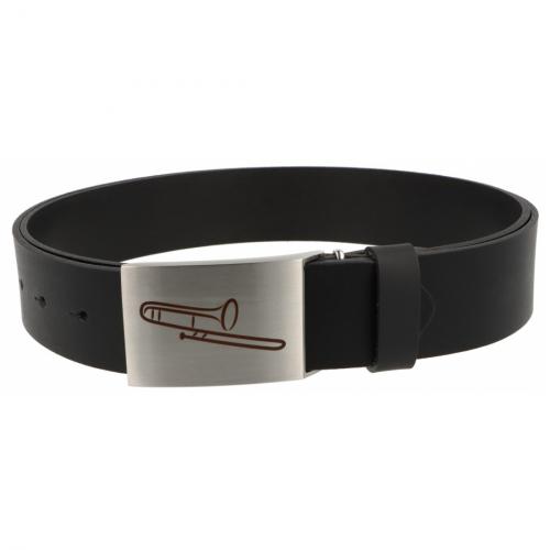 Lederg�rtel und Schlie�e mit diversen Instrumenten und musikalischen Motiven - Motiv: Posaune