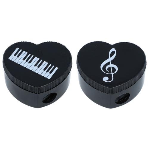 Herzform-Bleistiftspitzer mit Violinschl�ssel oder Keyboard Aufdruck