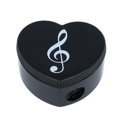 Herzform-Bleistiftspitzer mit Violinschl�ssel oder Keyboard Aufdruck - Design: Violinschl�ssel