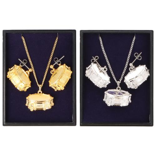 Snaredrum Ohrh�nger und Anh�nger mit Kette in Displaybox, versilbert oder vergoldet