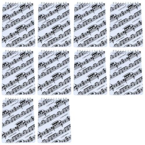 10 x Notenlinien-Spiralbuch DIN A6