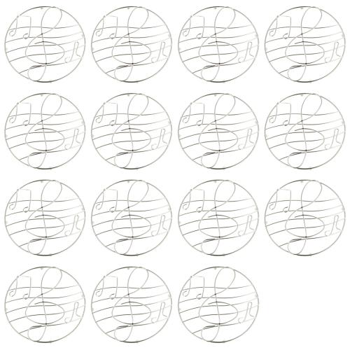 15 x Topf-Untersetzer aus Metall, Violinschl�ssel und Noten