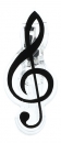 Violinschlüssel-Klammern, bunt - Farbe: schwarz