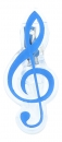 Violinschlüssel-Klammern, bunt - Farbe: blau