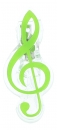 Violinschlüssel-Klammern, bunt - Farbe: grün