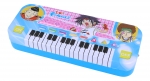 blaue Stiftebox mit Tastatur, blaue Stiftebox mit Tastatur,