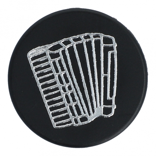 Magnete mit Instrumenten und Musik-Motiven, schwarz/silber