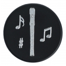 Magnete mit Instrumenten und Musik-Motiven, schwarz/silber - Instrumente / Design: Blockflöte Magnete mit Instrumenten und Musik-Motiven, schwarz/silber - Instrumente / Design: Blockflöte