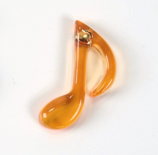 Acryl-Magnete in Noten-Form -  Achtelnote - in orange