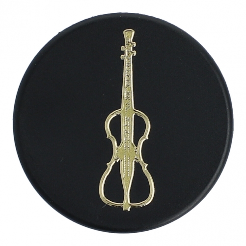 Magnete mit Instrumenten und Musik-Motiven, schwarz/gold - Instrumente / Design: Violine