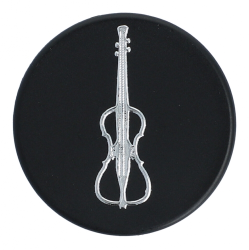 Magnete mit Instrumenten und Musik-Motiven, schwarz/silber - Instrumente / Design: Violine