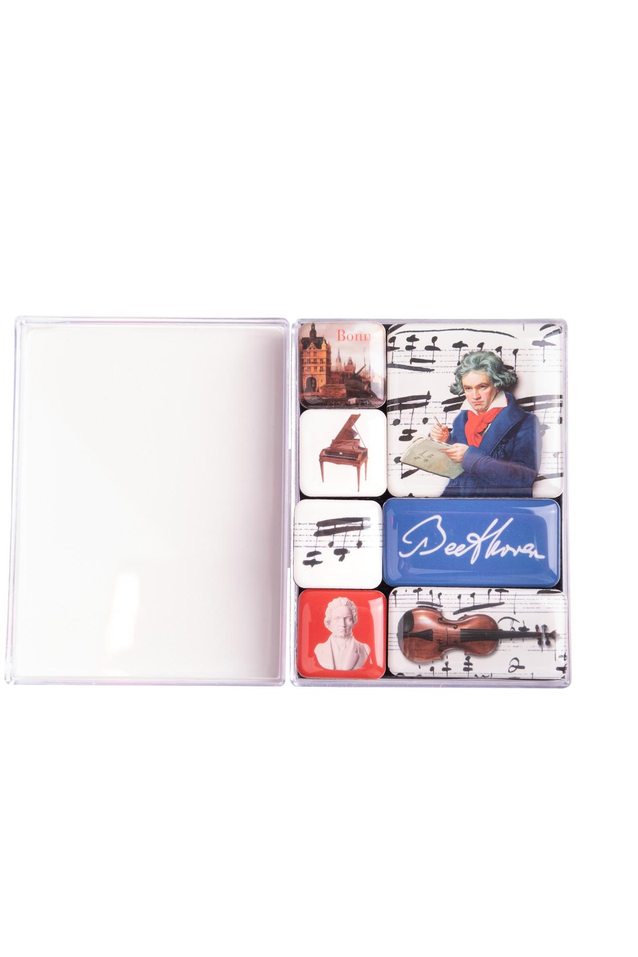 Magnete-Set mit 7 verschiedenen Magneten, Motiv Beethoven Magnete-Set mit 7 verschiedenen Magneten, Motiv Beethoven