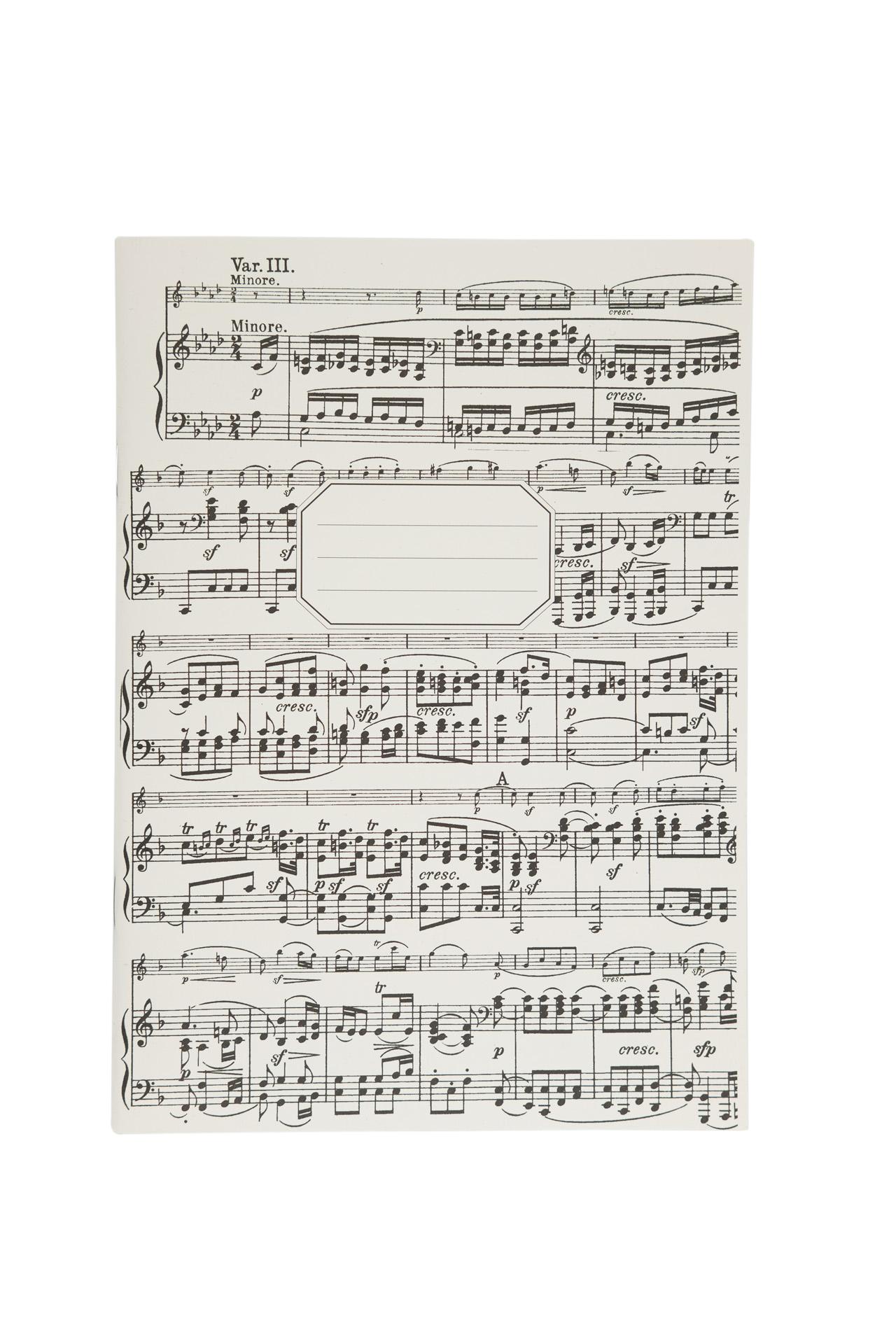 Dekor-Schreibheft Beethoven-Noten 