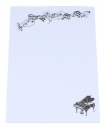 Notizblock DIN A6 mit verschiedenen Instrumenten - Instrumente / Design: Piano