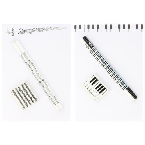 Schreibset mit Notizblock A5, Bleistiften und Radiergummi