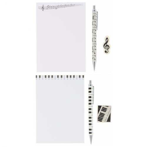 Schreibset mit Notizblock A6, Druckbleistift und Radiergummi