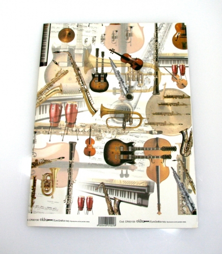 Geschenkpapier Strumenti, verschiedene Instrumente
