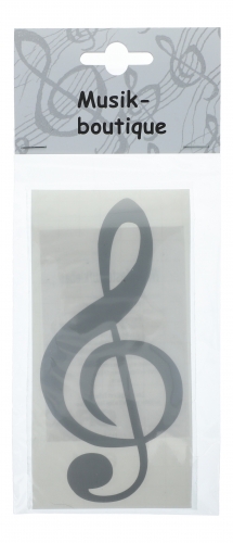 Violinschl�ssel-Sticker in schwarz, silber oder gold - Farbe: silber