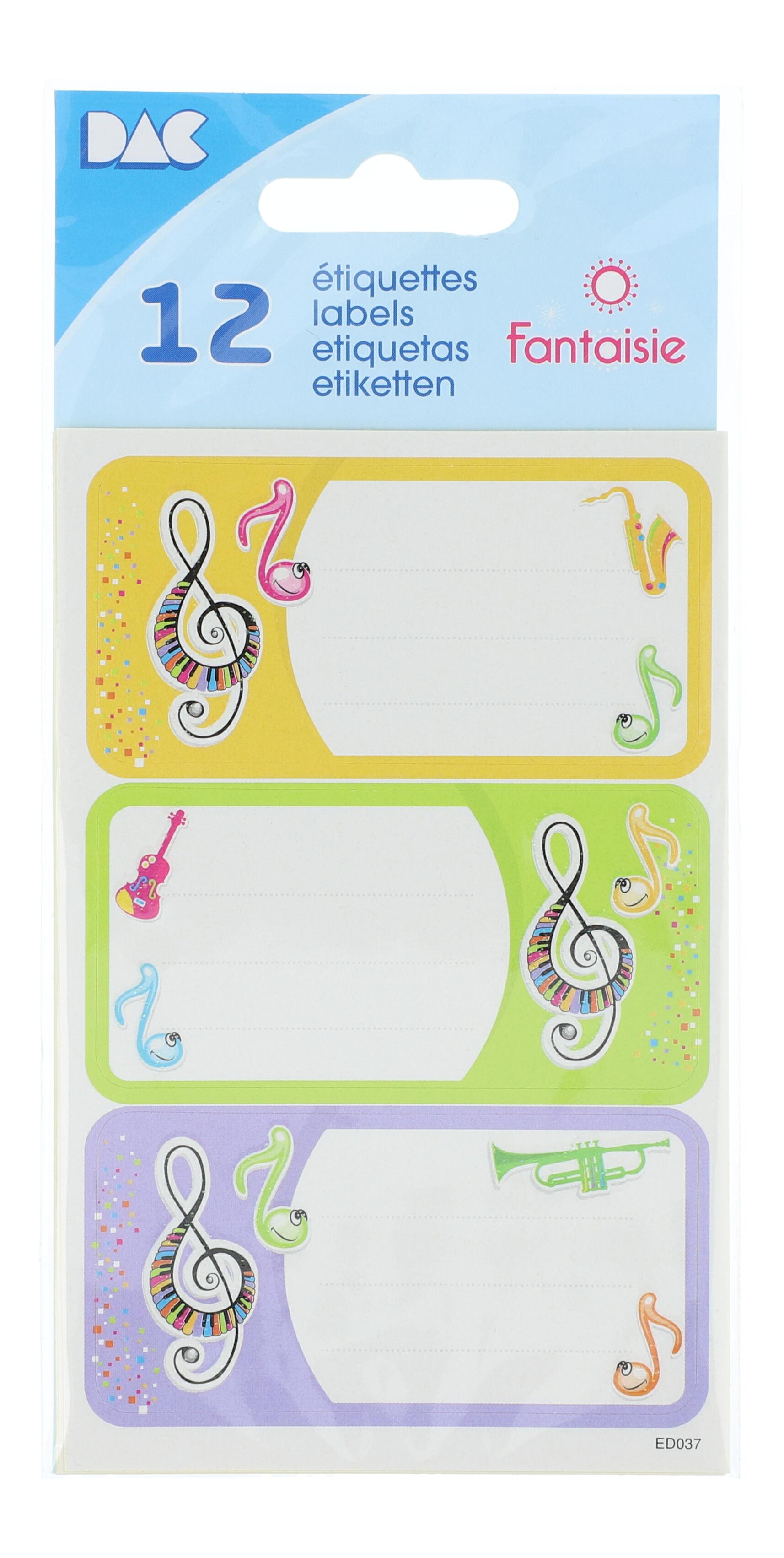 Etiketten GC Packung mit 12 Stück Etiketten GC Packung mit 12 Stück