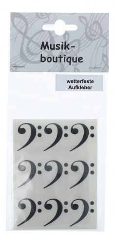 Bassschlssel-Sticker, Bogen mit 9 Stck  