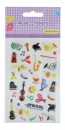 Musik-Sticker mit bunten Instrumenten