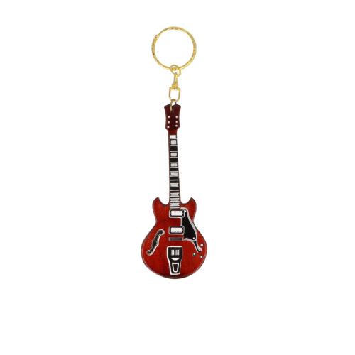 Style-Gitarren-Schlsselanhnger, rot, ca. 10 cm