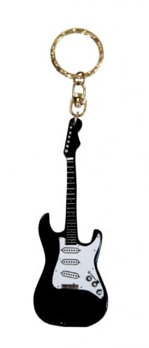 Fender-Schlsselanhnger, E-Gitarre, rot oder schwarz, ca. 7 cm - Farbe: schwarz