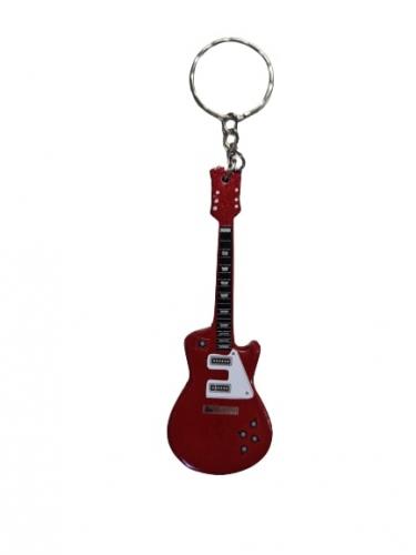 Les Paul-Schlsselanhnger, E-Gitarre, rot oder schwarz, ca. 8,5 cm - Farbe: rot