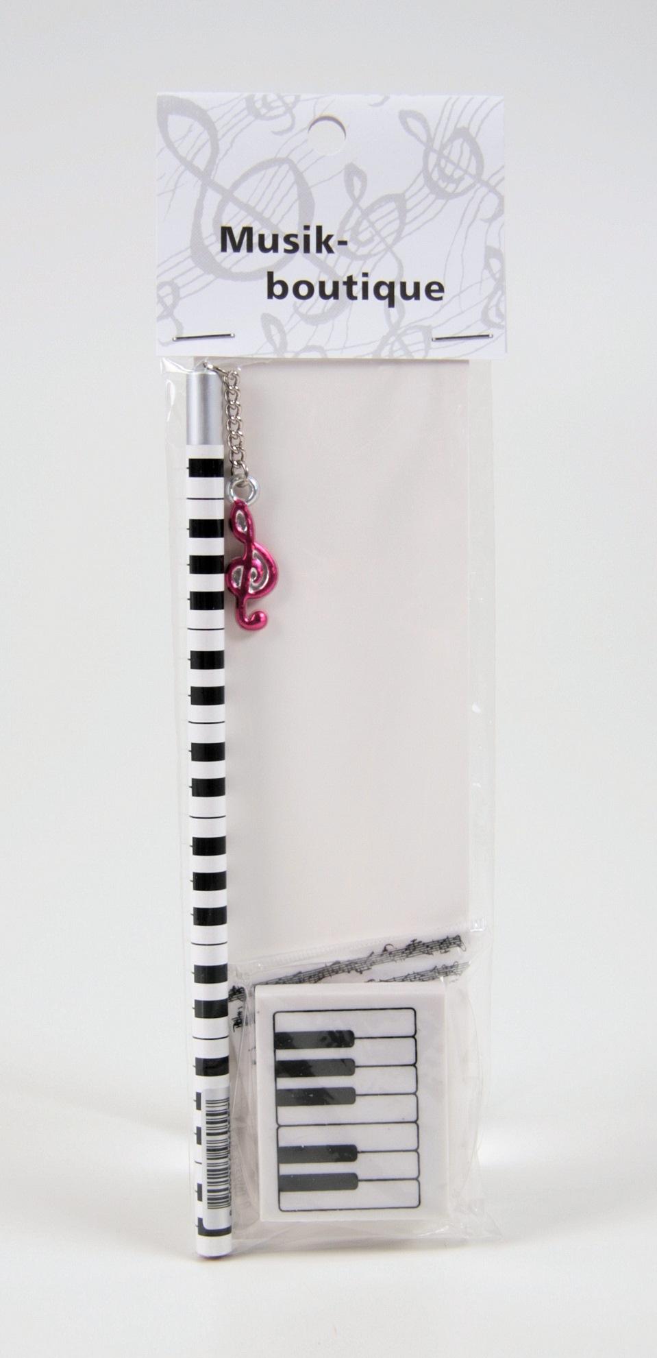 Schreibset Bleistift und Radiergummi Keyboard Schreibset Bleistift und Radiergummi Keyboard