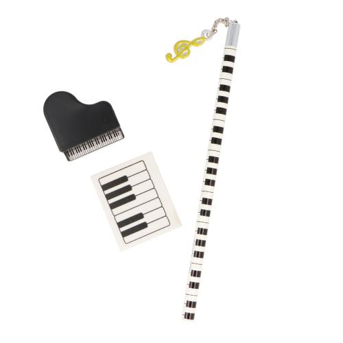 Keyboard-Schreibset mit Bleistift, Spitzer und Radiergummi 