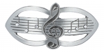 Haarspange Violinschlüssel/Swarovski 7 cm Haarspange Violinschlüssel/Swarovski 7 cm